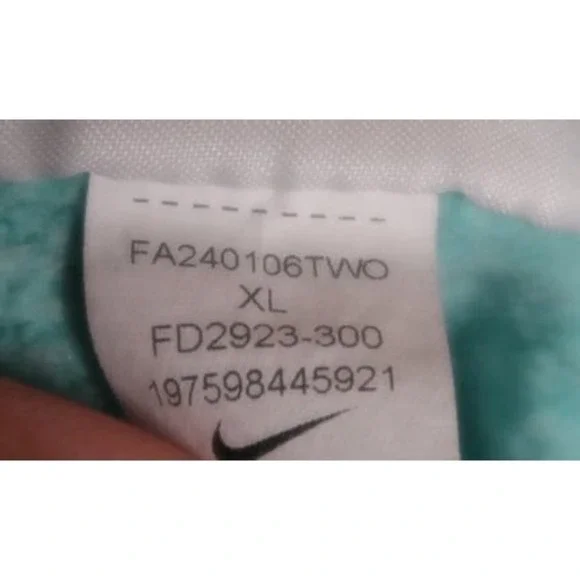 Nike Women's Crewneck Sweatshirt XL Teal Embroidered Swoosh Pullover Lounge - Picture 8 of 11